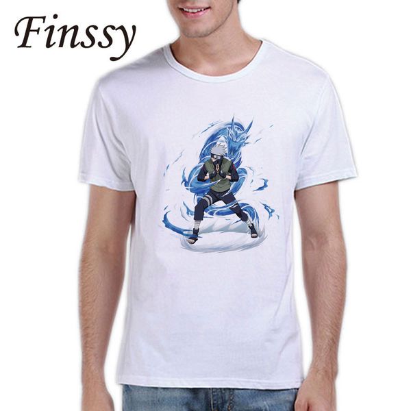 

2019wholesale naruto t shirt men anime clothes city character tshirt japan style space print t-shirt graphic funny cool t shirts, White;black