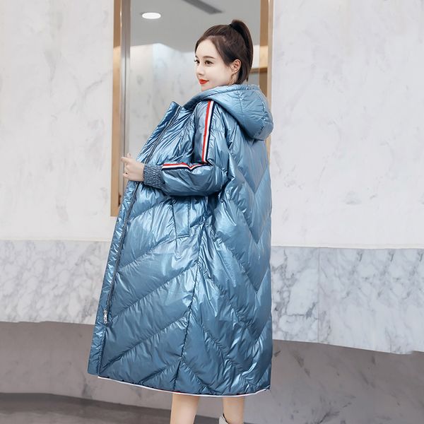 

2019 new winter clothes coats female white duck down jackets coat hooded warm parka for women winter thick parkas jacket women, Black