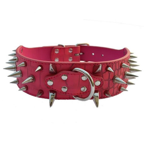 

собака волк pet harness ошейник из натуральной кожи ошейники малиновый красный collares para перро черный шипованная собак pet harness ошейн