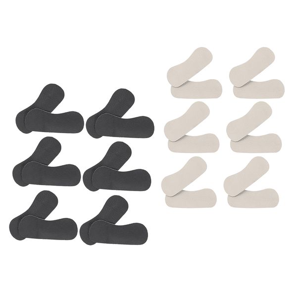 

12pairs pu leather heel cushion inserts back heel pads big grip liners universal