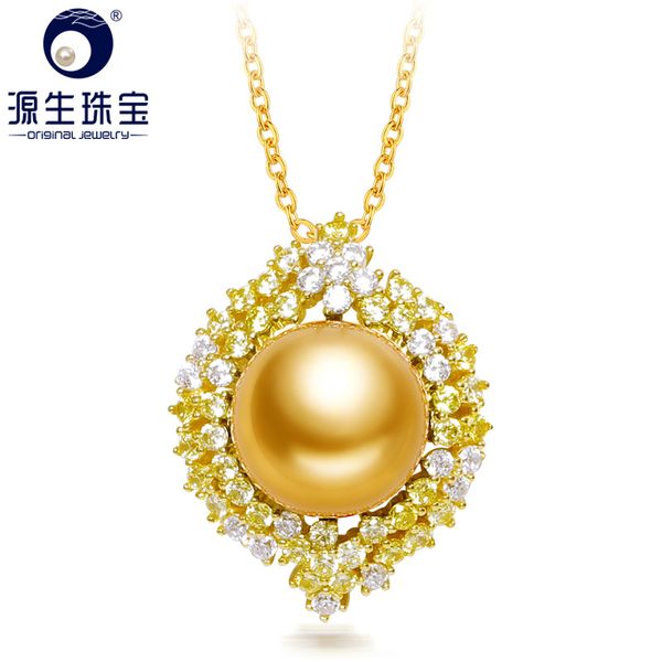 

lockets ys 10-11mm natural round south sea pearl 925 sterling silver pendant necklace anniversary gift