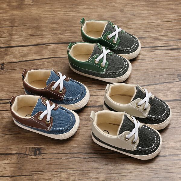 

newborn toddler baby boy girl soft sole crib shoes casual sneakers sport shoes cross strap comfortable baby 710, Black