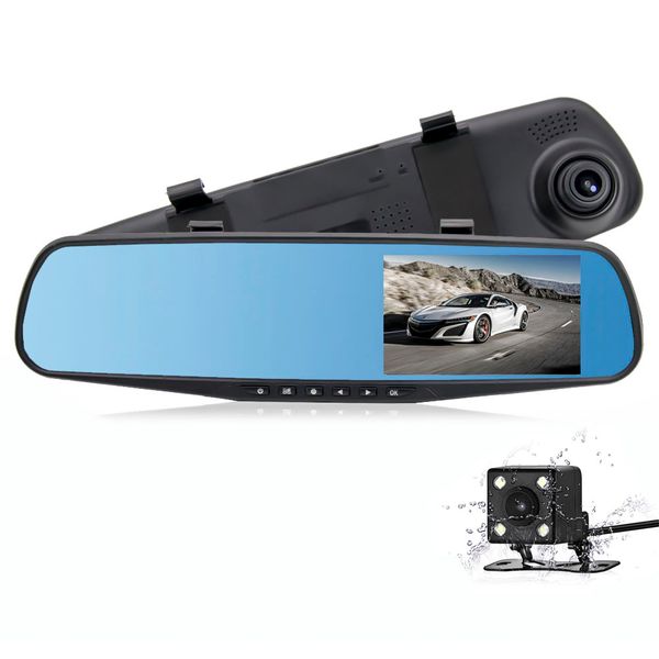 

12 megapixel 4.3 inch h16 traffic car recorder right screen dual lens with reversing image parking monitoring