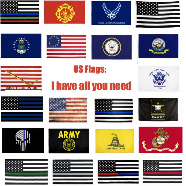 

usa flags us army banner airforce marine corp navy ross flag dont tread on me flags thin xxx line flag vt1338