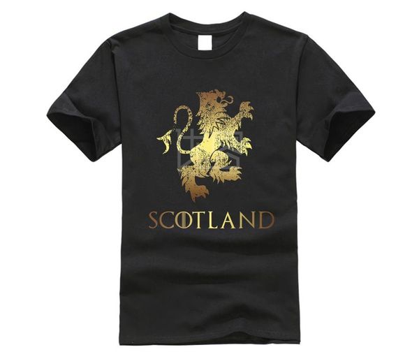 

бренд мужчина рубашка смешной шотландии лев буйной футболка шотландский килт подарки tee, White;black