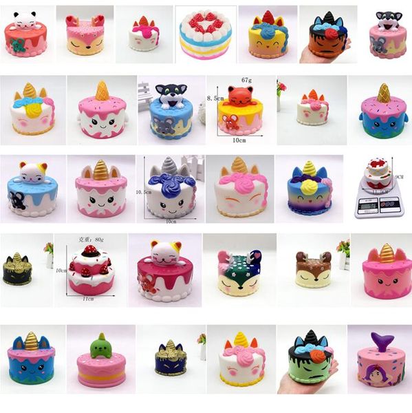 

squishy toys rabbit tiger unicorn cake panda pineapple bear cake mermaid slow rising squeeze cute strap gift