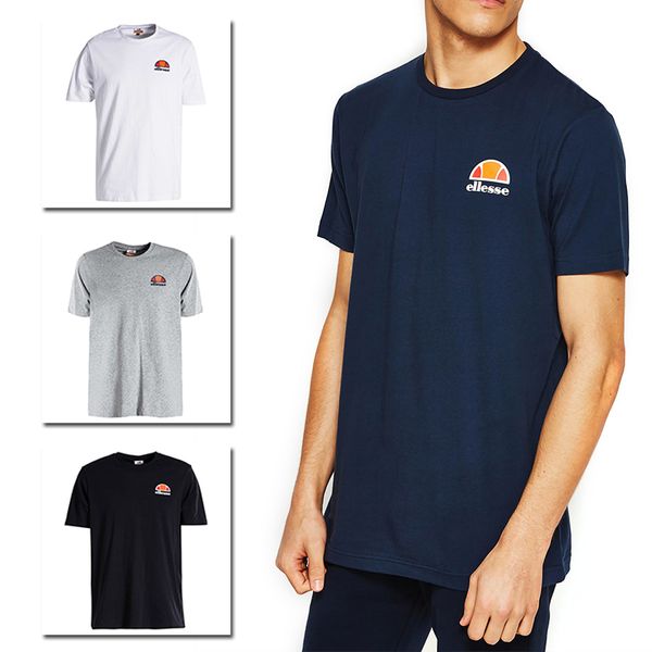 

Ellesse Men's Designer T-Shirt Fashion Summber Oversize 100% Cotton Short Sleeve White Black Grey Navy T Shirt Top Quality T-Shirt S-3XL