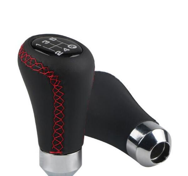 

5 speed universal leather mt car gear shift knob manual transmission gear shift knob shifter lever stick lever pen