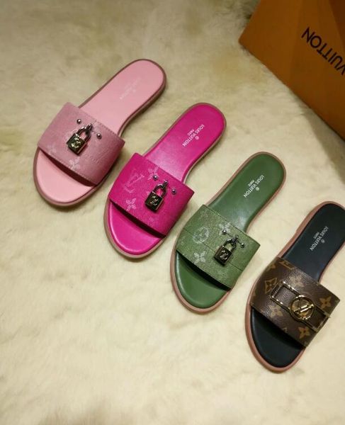 

2020 leather men slippers soft cowhide lazy women shoes luxury metal buckle beach slippers mules princetown classic slippers size 35-42, Black