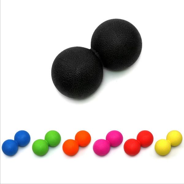 Massagem Bola estiramento de borracha de silicone simples e dupla massagem bola Yoga esfera da aptidão Massagem da mão