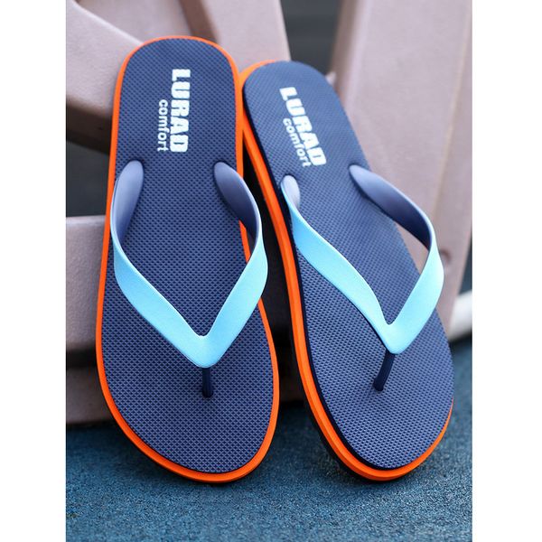 

men's slippers 2019 personality flip-flops summer slip fashion sandals flip slippers men's beach shoes trend europe and america, Black