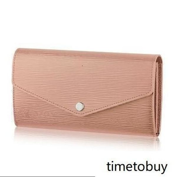 

m60724 sarah wallet water ripple new real caviar lambskin chain flap bag long chain wallets key card holders purse clutches evening