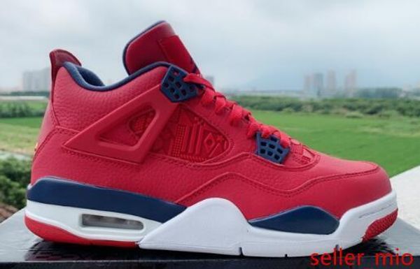 

4 4s se fiba gym red mens basketball shoes 2019 4s bred what the silt red white cement pale citron cactus jack sneakers