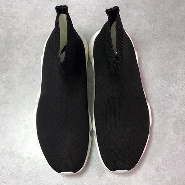 

speed trainer socks stretch-knit high trainer shoes sneaker black white woman man couples shoes casual boots without box
