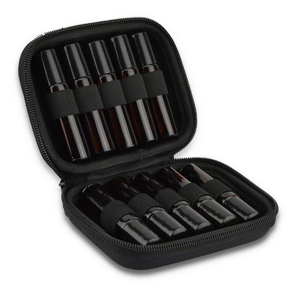 

10 bottles essential oil storage bag carrying portable travel holder case 5ml/10ml/15ml pouch organizer rangement zipper bag