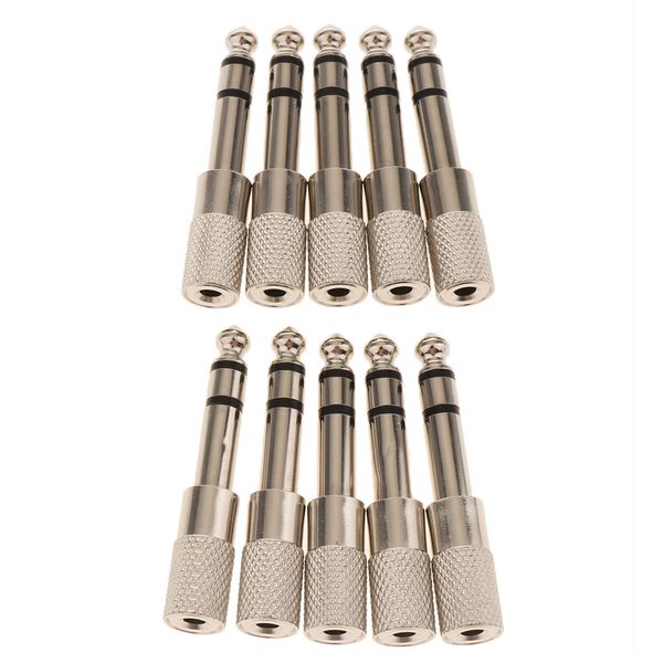 

10 pieces 6.5mm male to 3.5mm female stereo