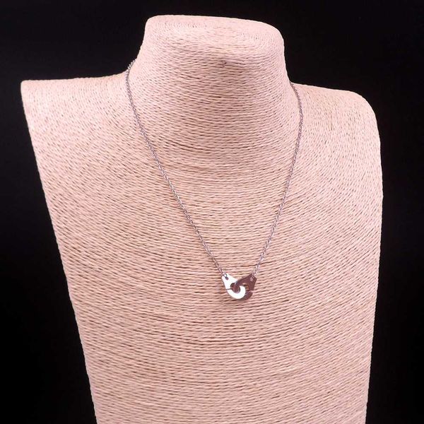 

silver stainless steel punk rock style handcuffs pendant necklace chain 18''-28'' for men