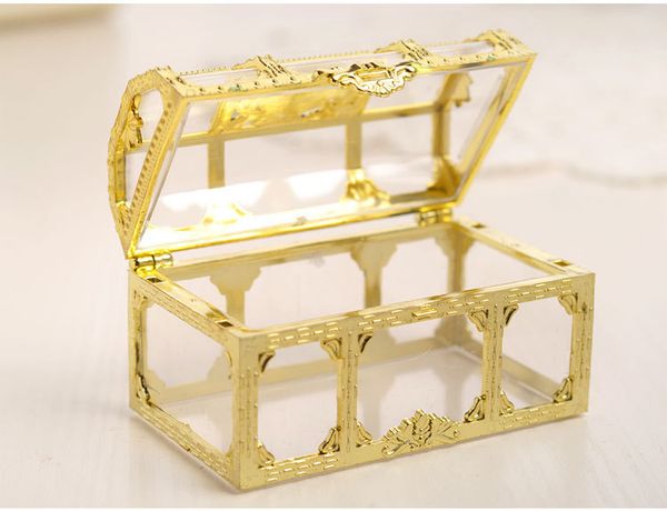 

пластиковый прозрачный pirate treasure box кристалл gem конфеты коробка для хранения организатор box сундук сокровищ для ювелирных изделий g
