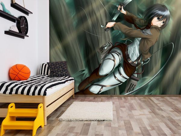 

self-adhesive] 3d attack on titan 541232 japan anime wall paper mural wall print decal murals