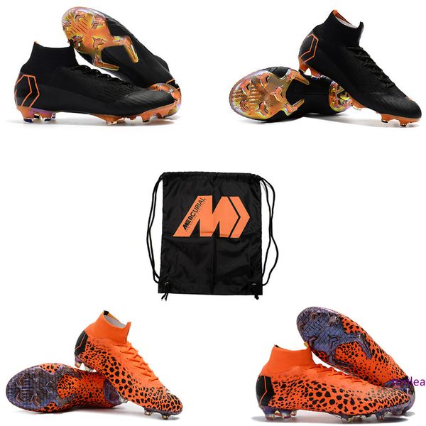 

lastest оригинал оранжевый черный mercurial superfly kj vi 360 elite fg женщины мужские футбольные бутсы мальчики футбол boots с футбол обув