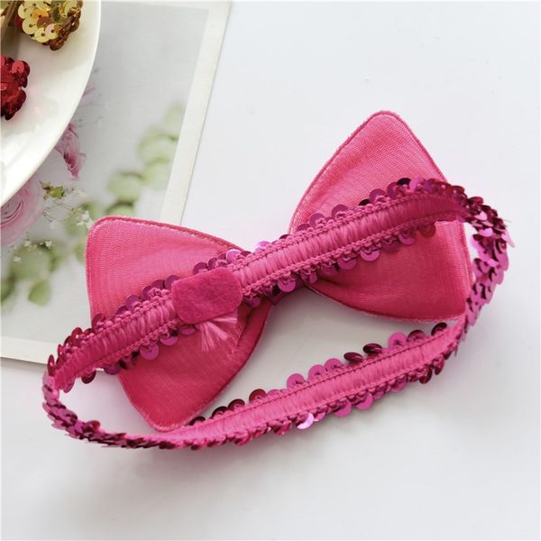 

2019 new style amazon baby sequin bow fashion hair bands european and american-style sequin children's headband, Golden;white