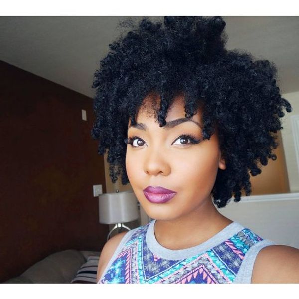 High Quality Women The Hairstyle Afro Short Cut Kinky Curly Wig