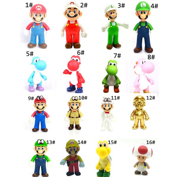 

super mario bros luigi mario yoshi пвх фигурки игрушки коллекционная модель игрушки 11-12 см подарок для детей