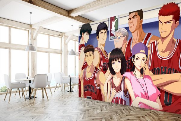 

self-adhesive] 3d slam 543719 japan anime wall paper mural wall print decal murals