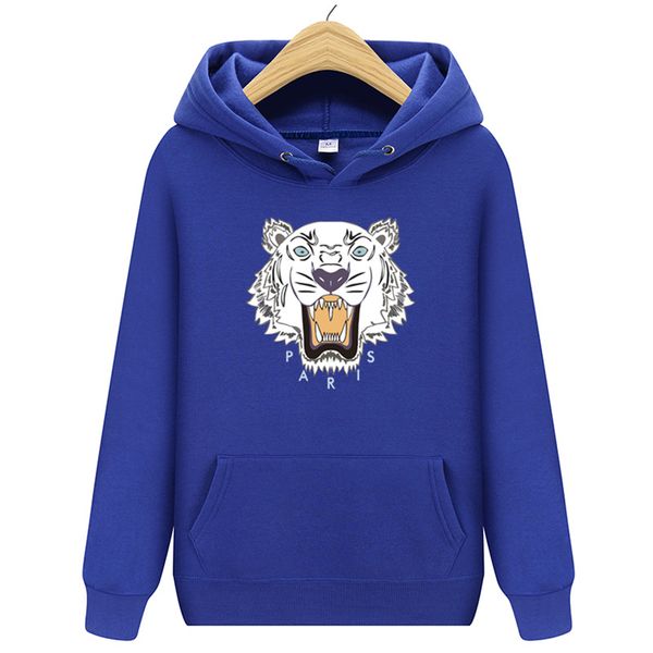

2019 new autumn men hoodies sweatshirts printing tigers casual sportswear long sleeve fashion hoody brand clothing, Black