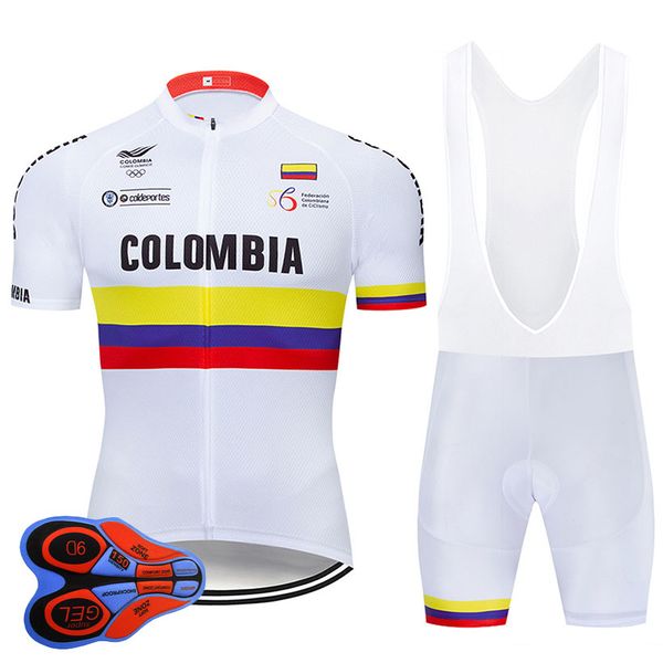 Vendite dirette in fabbrica 2020 Pro Team Colombia Maglia da ciclismo Set MTB Uniforme Abbigliamento da bicicletta Ropa Ciclismo Abbigliamento da bici Uomo Breve Maillot Culotte W10