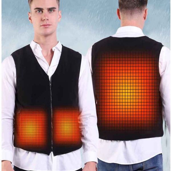 

usb infrared heating men women vest heated outdoor hiking hunting skiing camping electric thermal waistcoat clothing jacket, Gray;blue