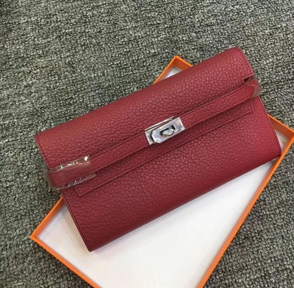 

2020 new wallet fashion brand women genuine leather fashion wallet all colors ing, Red;black