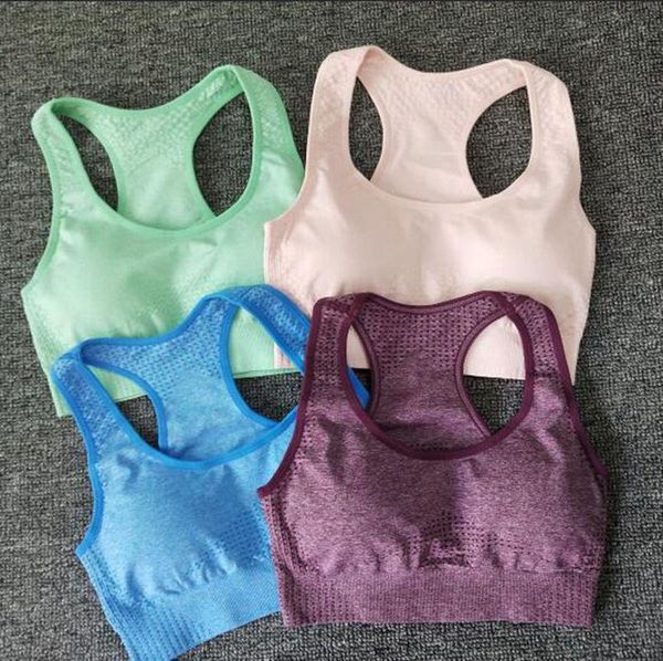

9 colors women seamless fitness sports bra running workout yoga bra wide straps energy fitness workout sportswear, White;black