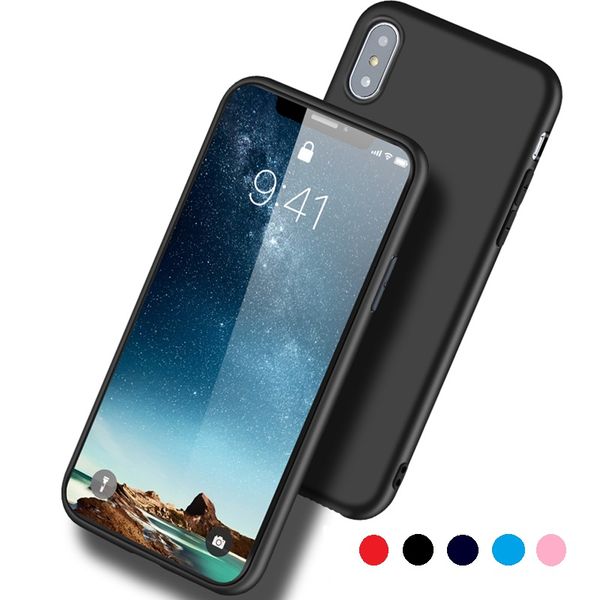 

New luxury oft lim candy color ca e tpu ilicone cover matte phone ca e hell for iphone x xr x max 8 7 6 6 plu