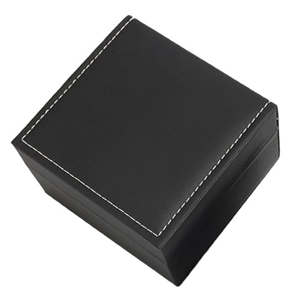 

leather single watch case travel organizer wristwatch jewelry storage gifts, Slivery;brown