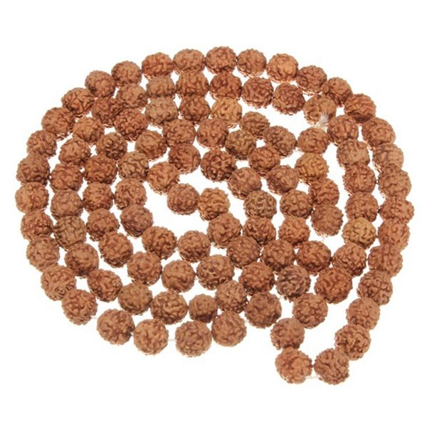 

natural rudraksha japa mala 108 +1 bead hindu prayer meditation buddhist for meditation practice bracelet #1219, Black
