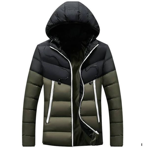 

2020 mens designer jackets winter luxury men down jacket coats casual hip hop warmly trendy jacket male downs parkas 5 colors optionals, Black