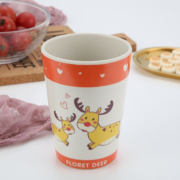 

bamboo fiber children's drinking cup cartoon anti-skid baby water cups