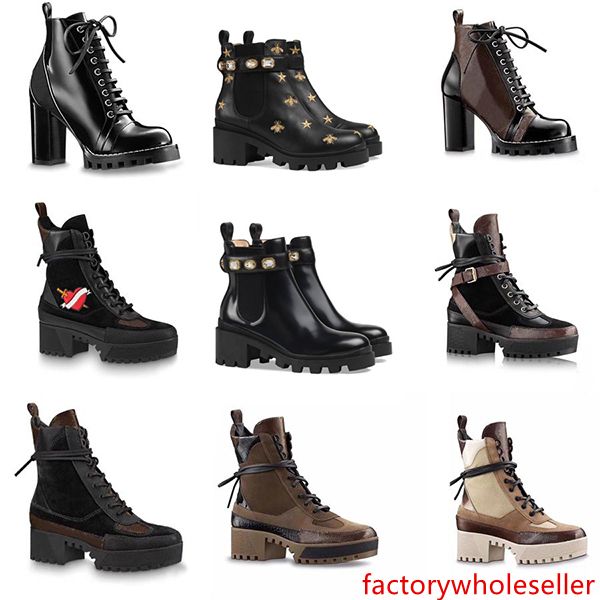 

martin desert boot cowboy designer boots platform womens winter boots love arrow 100% real leather 5cm heel flamingos medal heavy duty soles