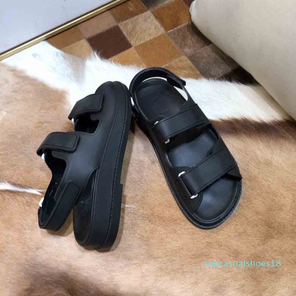 

2020 super new sandals, luxury men's and women's sandals, designer men's sandals, designer women's sandal, velcro flat s, Black