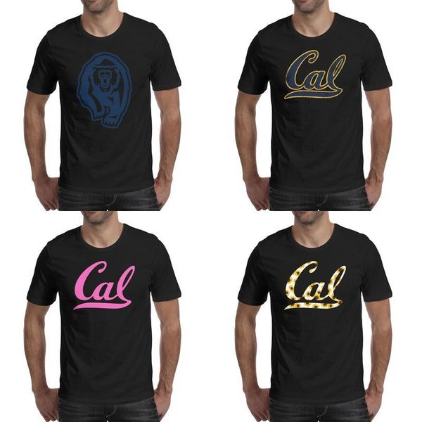 

mens printing california golden bears football logo black t shirt design hip hop band shirts party old print pink breast cancer white, White;black