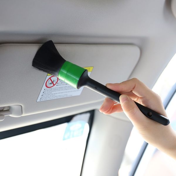 

soft bristle brush cleaning brush set 5pcs car cleaning tool kit for interior dashboard wheel rims green car cleaner wash