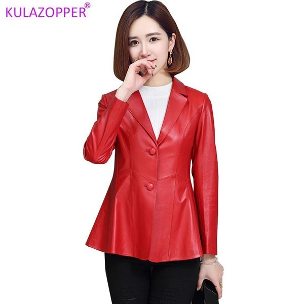 

high end real овечьей шкуре женский маленький костюм тонкий короткие кожаные топы весной и осенью мода и пиджаки корейского нового 2019 lz01, Black