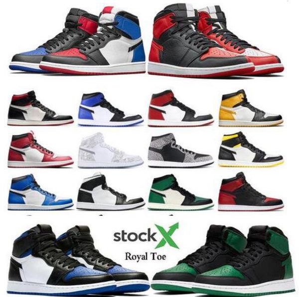 

new 1 high og game royal banned shadow bred toe basketball shoes men 1s shattered backboard silver medal sneakers