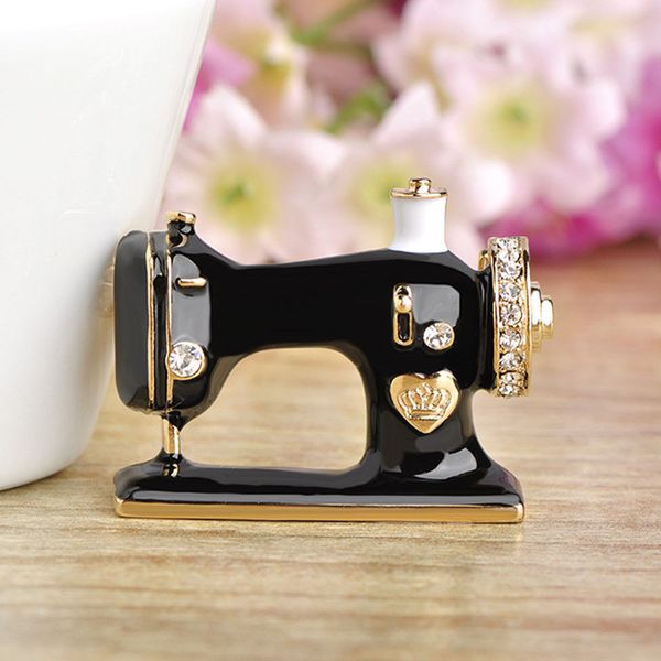 

christmas sewing machine shape brooch pin party ornaments gift xmas corsage, Gray