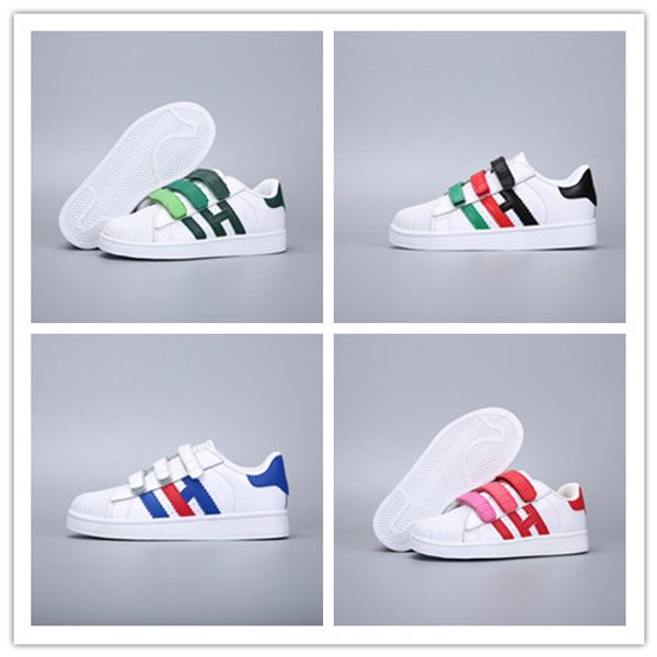 

2019 Adidas Superstar Дети Супер Звезда Белая Голограмма Радужные Юниоры Суперзвезды 80-е Гордость Ребята Мальчики Девочки Тренеры Суперзвезда Повседневная обувь Размер 28-35