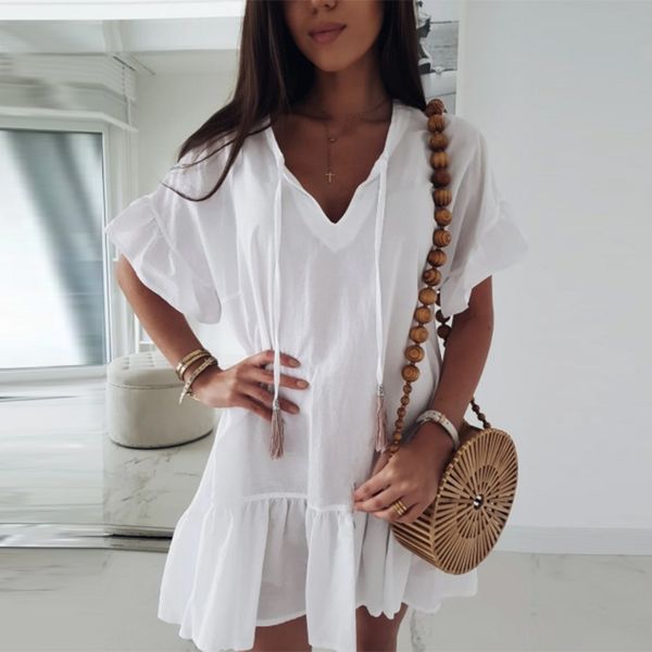 

женин поведневного пђего ruffle плае sexy v е ладкие ruffle Ѭђкав мини плае 20, Black;gray