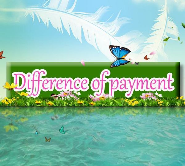 

difference of payment ing, Black;white