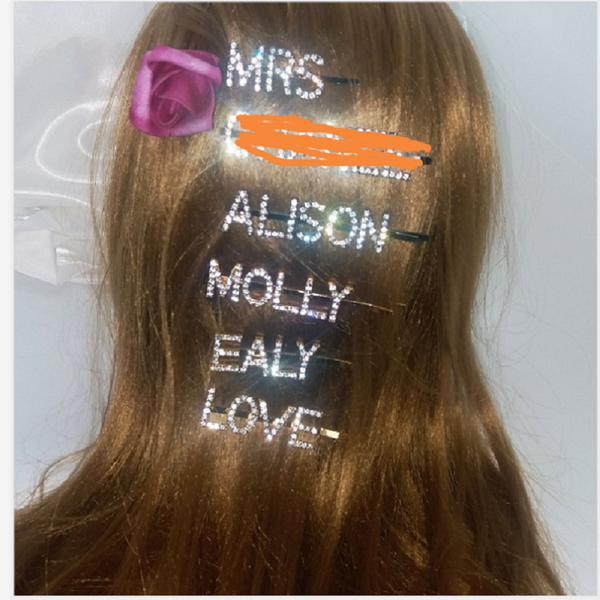 

клипы custom слово hairclip rhinestone заколки для волос кристалл letters волос имя barrettes hairgrip аксессуары женская мода, Golden;white