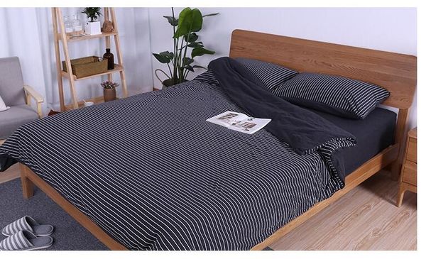 Junwell 100 Cotton Jersey Duvet Cover Set Yarn Dyed T Shirt